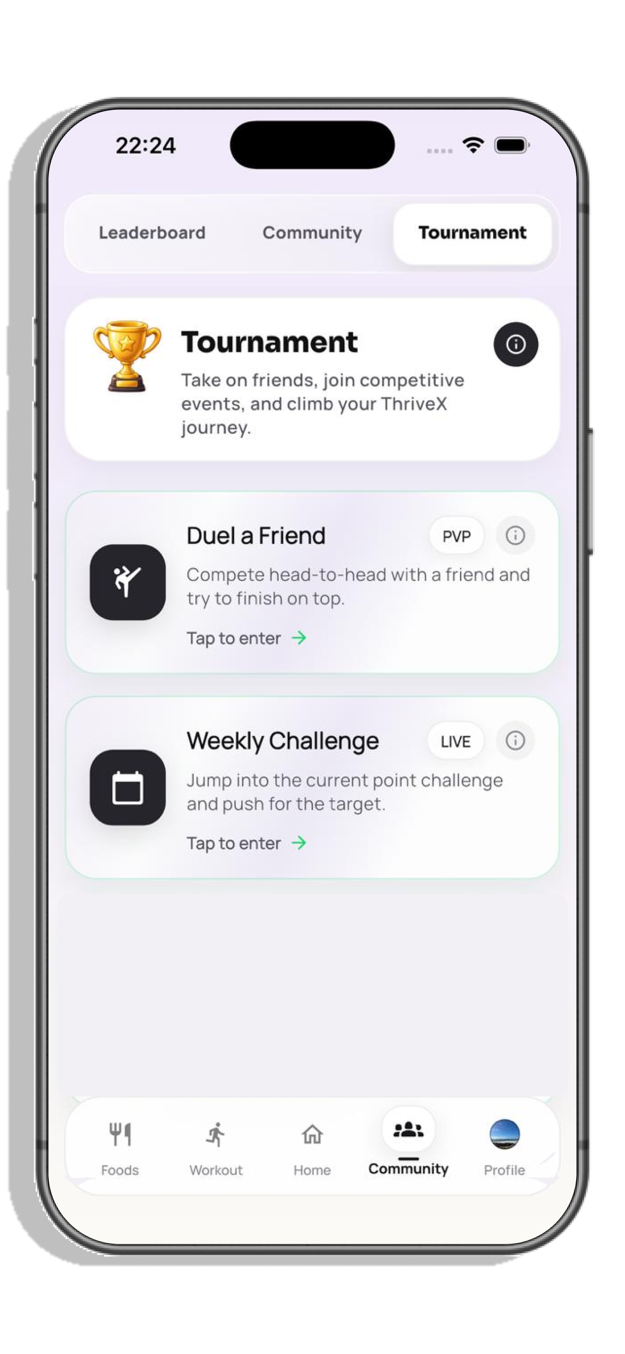 ThriveX tournament page